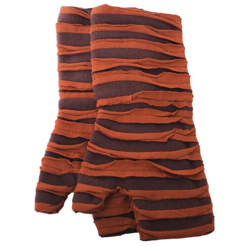 Vishes Cutwork Arm Stulpen Pulswärmer Handschuhe braun