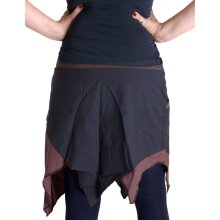 Vishes asymmetrischer Patchwork Rock braun 38