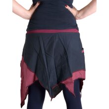 Vishes asymmetrischer Patchwork Rock dunkelrot 42