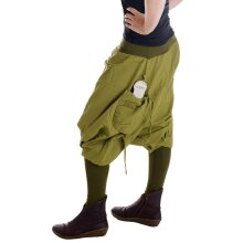 Vishes Haremshose Pluderhose Goa Hose olivegrün 40