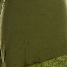 Vishes Asymmetrisches Baumwoll-, Zipfel-, Elfenkleid mit Zipfelkapuze olivegrün 34