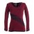Vishes Sweater im Lagenlook mit Zipfelkapuze dunkelrot 44