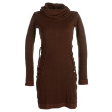 Vishes Einfarbiges Kleid mit extra langem Kapuzenkragen...