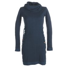 Vishes Einfarbiges Kleid mit extra langem Kapuzenkragen...