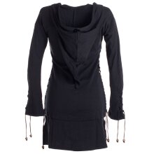 Vishes Kleid lagenlook Kleid mit Zipfelkapuze schwarz 36