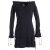 Vishes Kleid lagenlook Kleid mit Zipfelkapuze schwarz 38