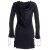 Vishes Kleid lagenlook Kleid mit Zipfelkapuze schwarz 40