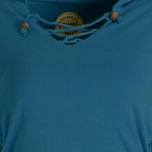 Vishes Kleid lagenlook Kleid mit Zipfelkapuze türkis 36