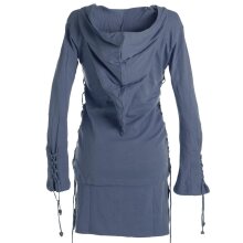 Vishes Kleid lagenlook Kleid mit Zipfelkapuze grau 36