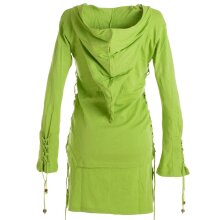 Vishes Kleid lagenlook Kleid mit Zipfelkapuze hellgrün 36