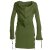 Vishes Kleid lagenlook Kleid mit Zipfelkapuze olivegrün 36