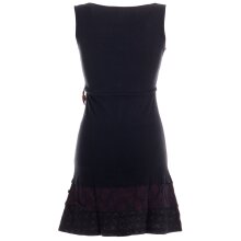 Vishes Kurzes ärmelloses mini Sommerkleid bedruckt - Tunika Schwarz 38