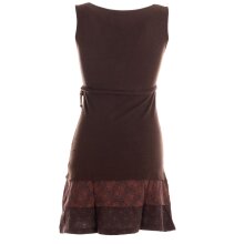 Vishes Kurzes ärmelloses mini Sommerkleid bedruckt - Tunika braun 40-42