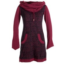 Vishes Bedrucktes Baumwollkleid mit Kapuzenschalkragen...