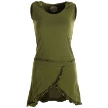 Vishes Asymmetrisches Lagenlook Baumwollkleid mit...