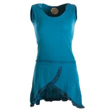 Vishes Asymmetrisches Lagenlook Baumwollkleid mit...