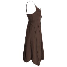 Vishes Leichtes Sommerkleid mit verstellbaren Trägern braun 46