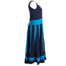 Vishes Langes Sommerkleid aus Baumwolle ohne Ärmel Blau 34
