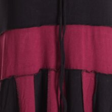 Vishes Langes Sommerkleid aus Baumwolle ohne Ärmel Schwarz Dunkelrot 36