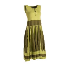 Vishes Langes Sommerkleid aus Baumwolle ohne Ärmel Grün 42/44