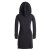 Vishes Einfarbiges Langarm Baumwoll Hoodie-Kleid mit geschnürten Ärmeln schwarz 40/42