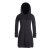 Vishes Einfarbiges Langarm Baumwoll Hoodie-Kleid mit geschnürten Ärmeln schwarz 44