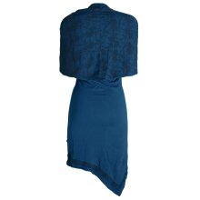 Vishes Neckholder Zipfelkleid mit Kapuzenkragen aus Baumwolle türkis 40