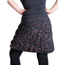 Vishes Warmer Fleece Rock mit aufgestickten Blumen...