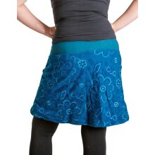 Vishes Warmer Fleece Rock mit aufgestickten Blumen...