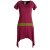 Vishes Einfaches Zipfelkleid mit kurzen Ärmeln aus Biobaumwolle dunkelrot 32/34
