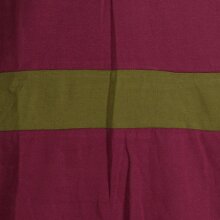 Vishes Einfaches Zipfelkleid mit kurzen Ärmeln aus Biobaumwolle dunkelrot 48