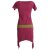 Vishes Einfaches Zipfelkleid mit kurzen Ärmeln aus Biobaumwolle dunkelrot 50