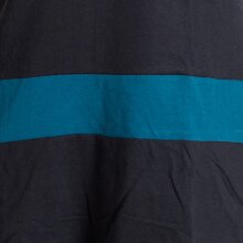 Vishes Einfaches Zipfelkleid mit kurzen Ärmeln aus Biobaumwolle schwarz-türkis 48