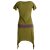 Vishes Einfaches Zipfelkleid mit kurzen Ärmeln aus Biobaumwolle olive 48