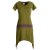 Vishes Einfaches Zipfelkleid mit kurzen Ärmeln aus Biobaumwolle olive 50