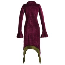 Vishes Extra langes Zipfelkleid aus Samt mit Rüschen...