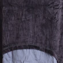 Vishes Extra langes Zipfelkleid aus Samt mit Rüschen an den Ärmeln im Lagenlook schwarz 46/48