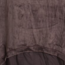 Vishes Extra langes Zipfelkleid aus Samt mit Rüschen an den Ärmeln im Lagenlook braun 40