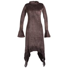 Vishes Extra langes Zipfelkleid aus Samt mit Rüschen...
