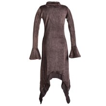 Vishes Extra langes Zipfelkleid aus Samt mit Rüschen...