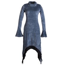 Vishes Extra langes Zipfelkleid aus Samt mit Rüschen...