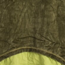 Vishes Extra langes Zipfelkleid aus Samt mit Rüschen an den Ärmeln im Lagenlook olive 48/50