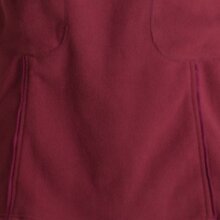 Vishes Langarm Winterkleid aus recyceltem Eco Fleece mit großer Zipfelkapuze dunkelrot 46-48