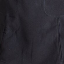 Vishes Langarm Winterkleid aus recyceltem Eco Fleece mit großer Zipfelkapuze schwarz 50