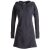 Vishes Langarm Winterkleid aus recyceltem Eco Fleece mit großer Zipfelkapuze schwarz 50