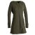 Vishes Langarm Winterkleid aus recyceltem Eco Fleece mit großer Zipfelkapuze olive 40