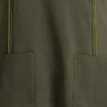 Vishes Langarm Winterkleid aus recyceltem Eco Fleece mit großer Zipfelkapuze olive 42