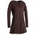Vishes Langarm Winterkleid aus recyceltem Eco Fleece mit großer Zipfelkapuze braun 36