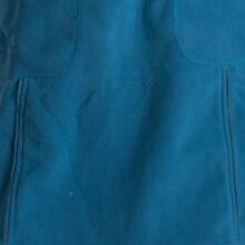 Vishes Langarm Winterkleid aus recyceltem Eco Fleece mit großer Zipfelkapuze türkis 40