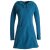 Vishes Langarm Winterkleid aus recyceltem Eco Fleece mit großer Zipfelkapuze türkis 46-48